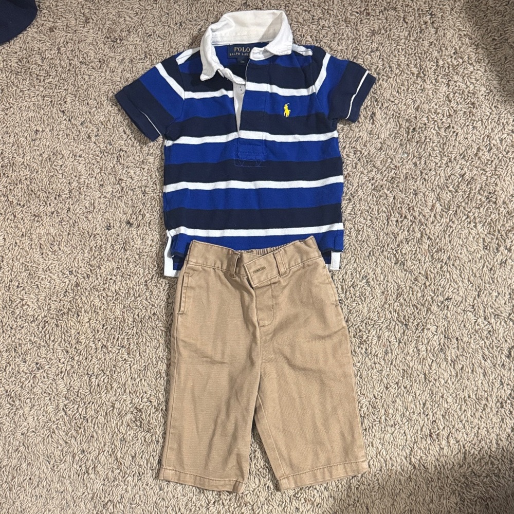 Polo by Ralph Lauren Kids Navy and White Striped Polo